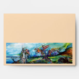 RIDERS IN THE STORM Medieval Knights Horseback Envelope