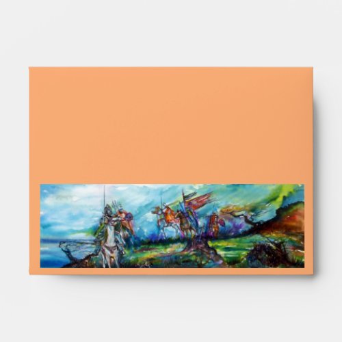 RIDERS IN THE STORM Medieval Knights Horseback Envelope