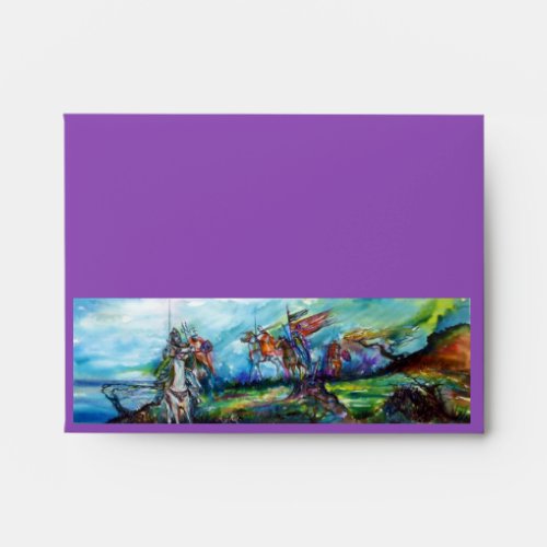 RIDERS IN THE STORM Medieval Knights Horseback Envelope