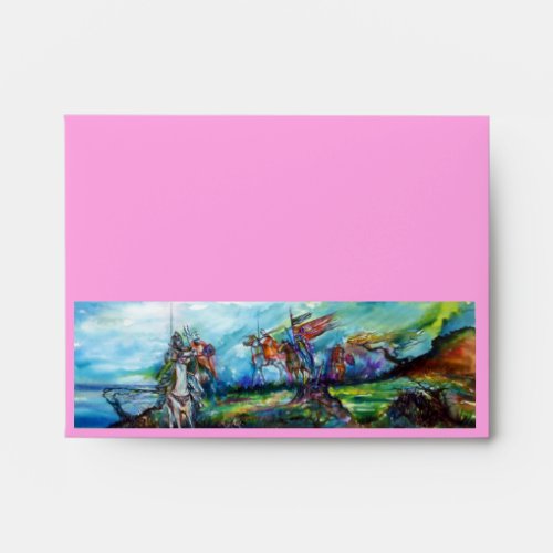 RIDERS IN THE STORM Medieval Knights Horseback Envelope