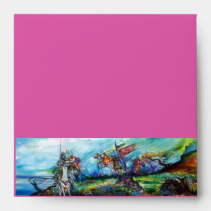 RIDERS IN THE STORM Medieval Knights Horseback Envelope