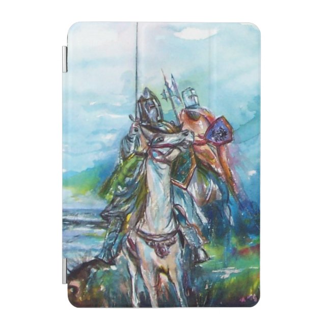 RIDERS IN THE STORM ,MEDIEVAL KNIGHTS HORSEBACK  iPad MINI COVER (Front)