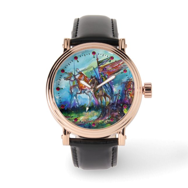 RIDERS IN THE STORM, Medieval Knights Horseback Watch (Front)