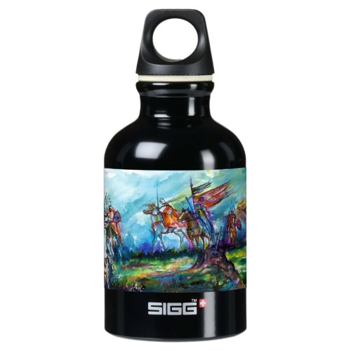 RIDERS IN THE STORM Medieval Knights Horseback Water Bottle