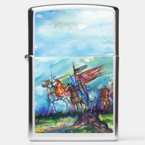 RIDERS IN THE STORM Medieval Knights Horseback  Zippo Lighter