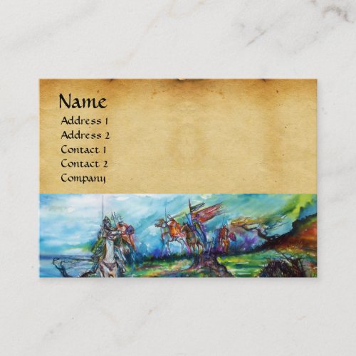 RIDERS IN THE STORM MONOGRAM Parchment topaz Business Card