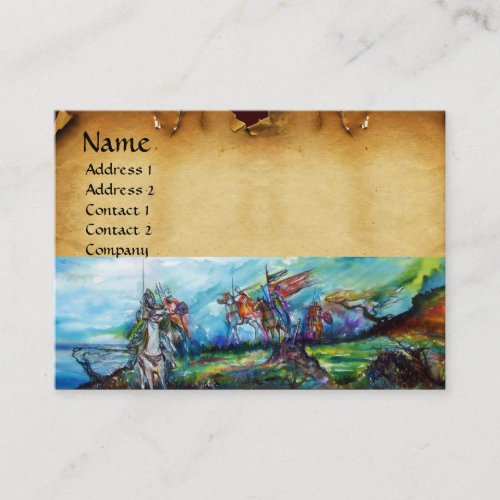 RIDERS IN THE STORM parchment Business Card