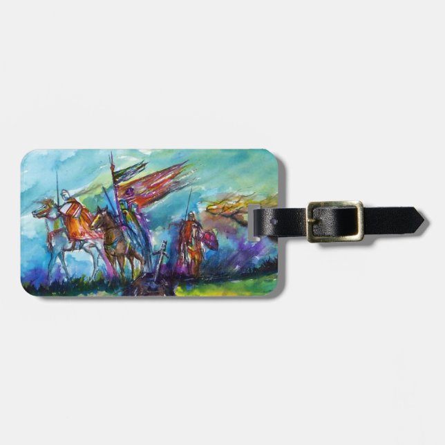 RIDERS IN THE STORM Parchment Luggage Tag (Front Horizontal)