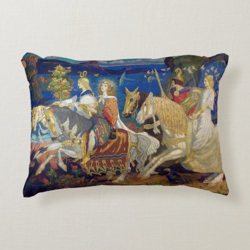 Riders of the Sidhe c 1911 by John Duncan Accent Pillow