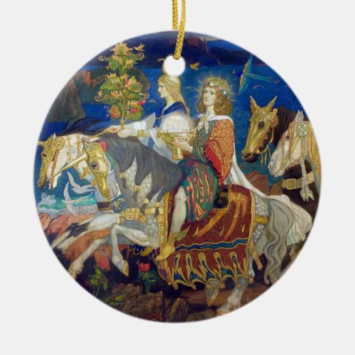 Riders of the Sidhe c 1911 by John Duncan Ceramic Ornament