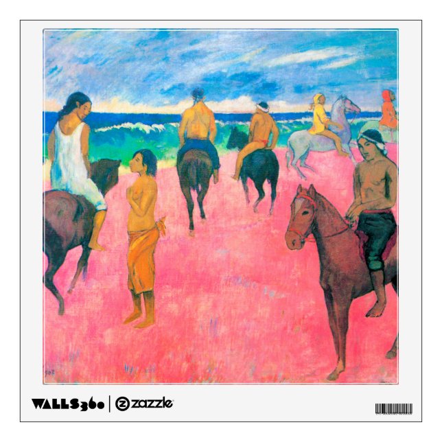 Riders on the Beach, Gauguin Wall Decal (Front)