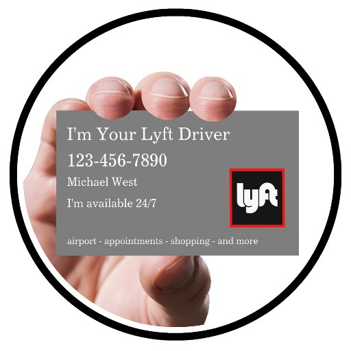 Customizable Rideshare Taxi Driver Modern B Business Card