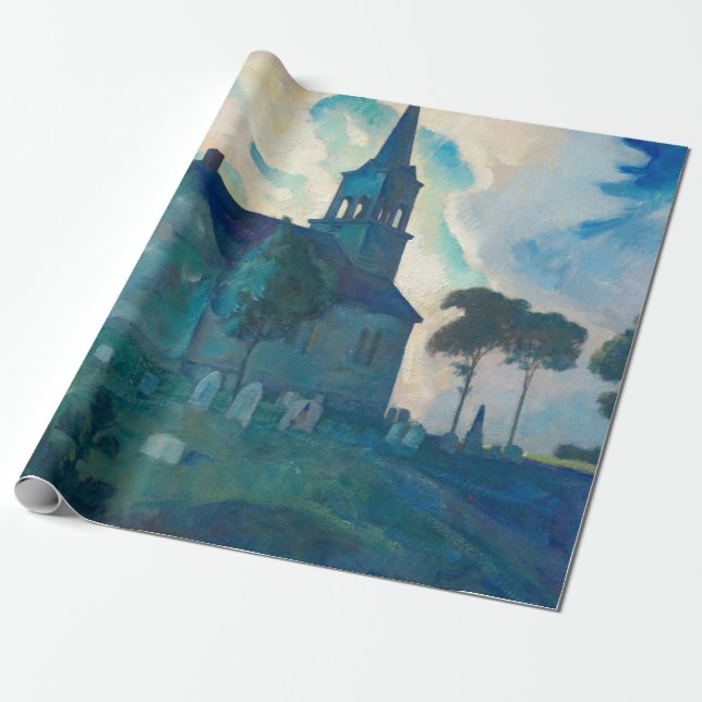 Ridge Church, 1936 by Newell Convers Wyeth Wrapping Paper (Unrolled)