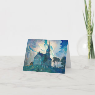 Ridge Church by Newell Convers Wyeth Letterpress Thank You Card