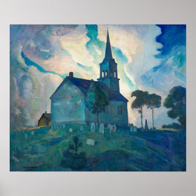 Ridge Church by Newell Convers Wyeth Poster (Front)