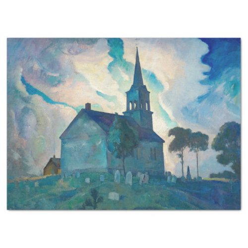 Ridge Church by Newell Convers Wyeth Tissue Paper