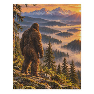 Ridge Overlook Bigfoot Faux Wrapped Canvas