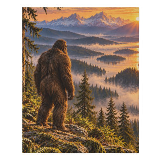 Ridge Overlook Bigfoot Faux Wrapped Canvas