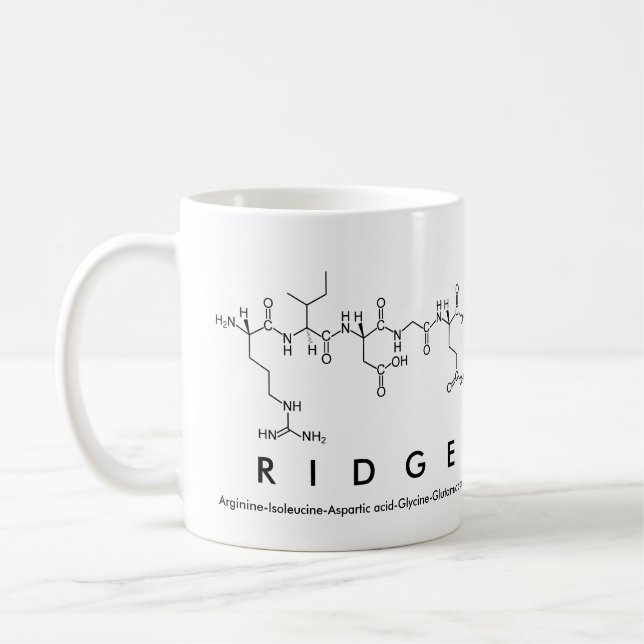 Ridge peptide name mug (Left)