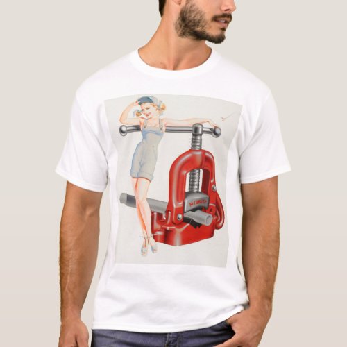 Ridge Tool calendar illustration 1956 Pin Up Art T_Shirt