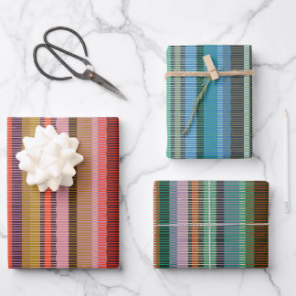 Ridged Stripe Assorted Colors Paper