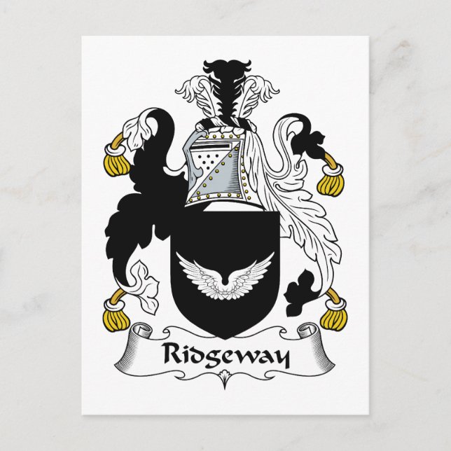 Ridgeway Family Crest Postcard (Front)
