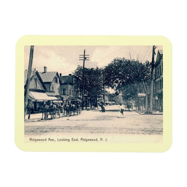 Ridgewood Ave., Ridgewood, NJ Vintage Style Magnet (Horizontal)