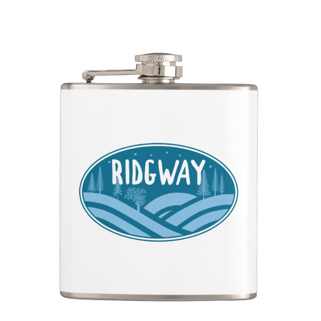 Ridgway Colorado Outdoors Flask (Front)