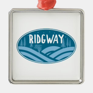 Ridgway Colorado Outdoors Metal Ornament