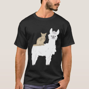 Ridiculous Cat Riding Llama Alpaca Animal Lover Ll T-Shirt