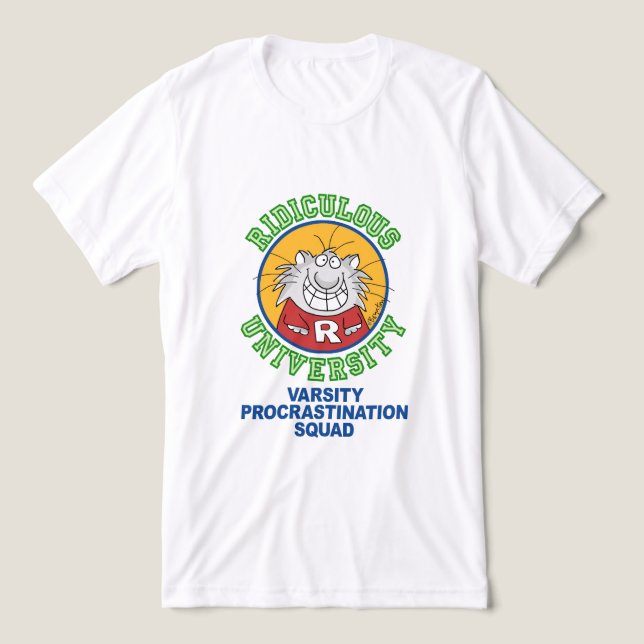 RIDICULOUS UNIVERSITY Tri-Blend SHIRT (Design Front)