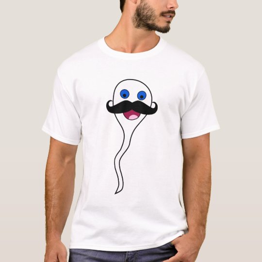 Ridiculously Happy Sperm With Mustache T-Shirt