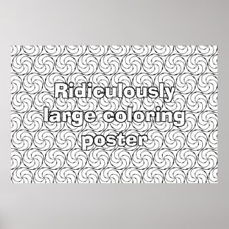 Ridiculously Large Adult Coloring Poster