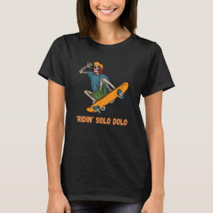 'ridin' Solo Dolo Skateboarder Skeleton Iii T-Shirt