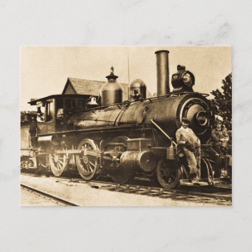 Ridin that Train Vintage Railroad Postcard