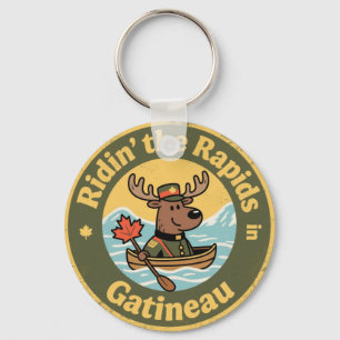 Ridin’ the Rapids Gatineau with a Funny Moose Keychain