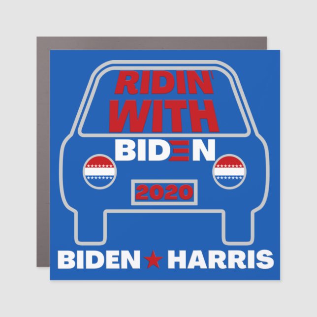 Ridin' With Biden 2020 Car Magnet (Front)
