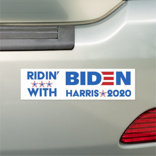 Ridin With Biden 2020 Car Magnet Bumper