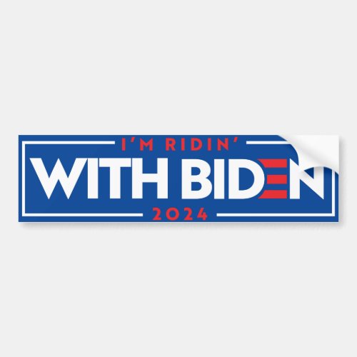 Ridin With Biden 2024 Bumper Sticker