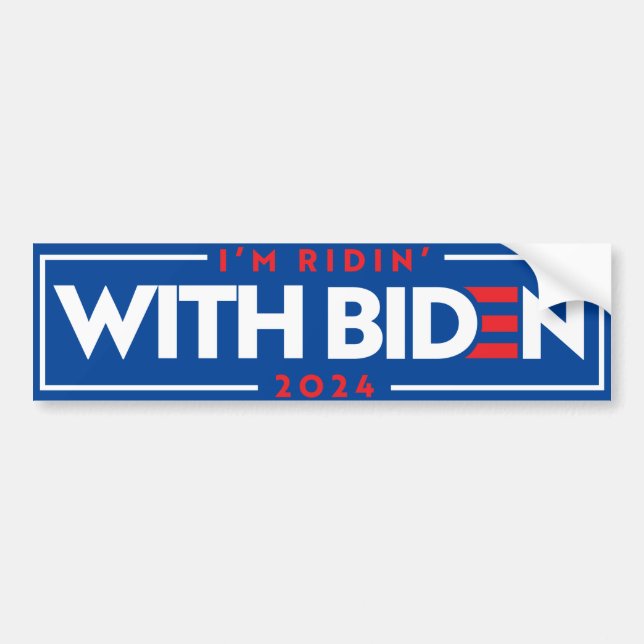 Ridin' With Biden 2024 Bumper Sticker (Front)