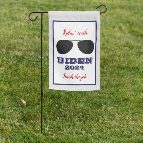 Ridin with Biden 2024 Election  Garden Flag