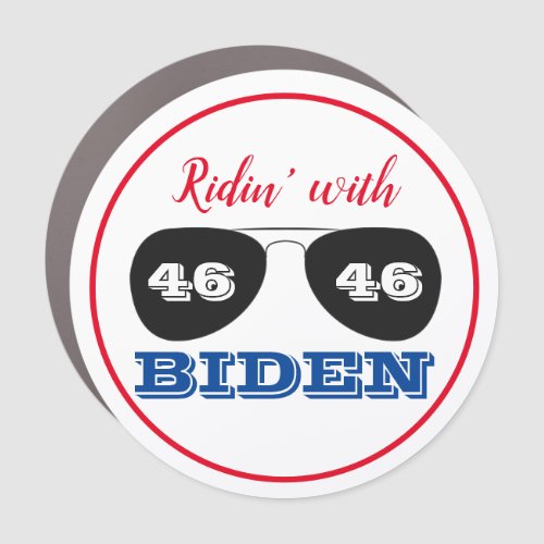Ridin with Biden 46 Aviator Sunglasses Car Magnet