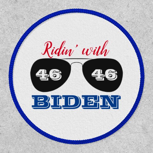 Ridin with Biden 46 Aviator Sunglasses Iron ON Patch