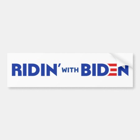 Ridin" With Biden Bumper Sticker