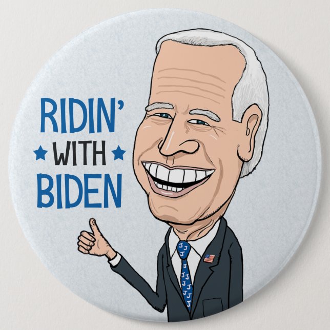 Ridin’ With Biden Joe Biden Supporter Button (Front)