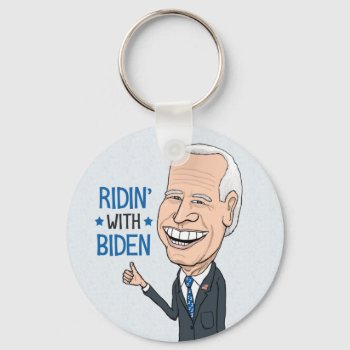 Ridin’ With Biden Joe Biden Supporter Keychain by chuckink at Zazzle