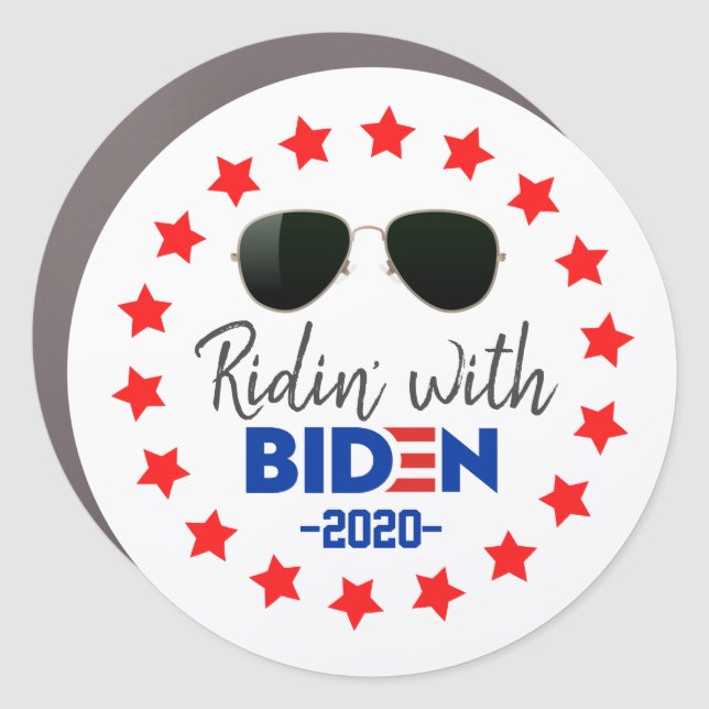 RIDIN' WITH JOE BIDEN PRESIDENTIAL ELECTION 2020 CAR MAGNET (Front)