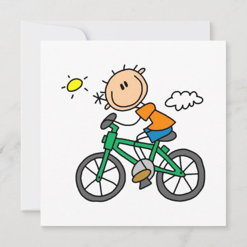 Riding Bicycle - Male Custom Invitations