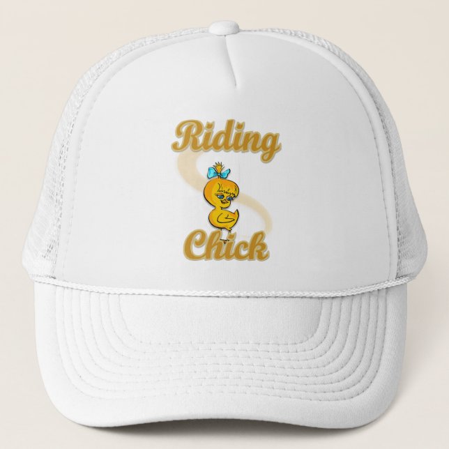 Riding Chick Trucker Hat (Front)