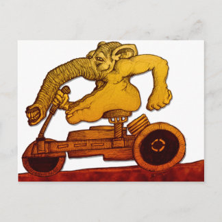 Riding Contraption Postcard